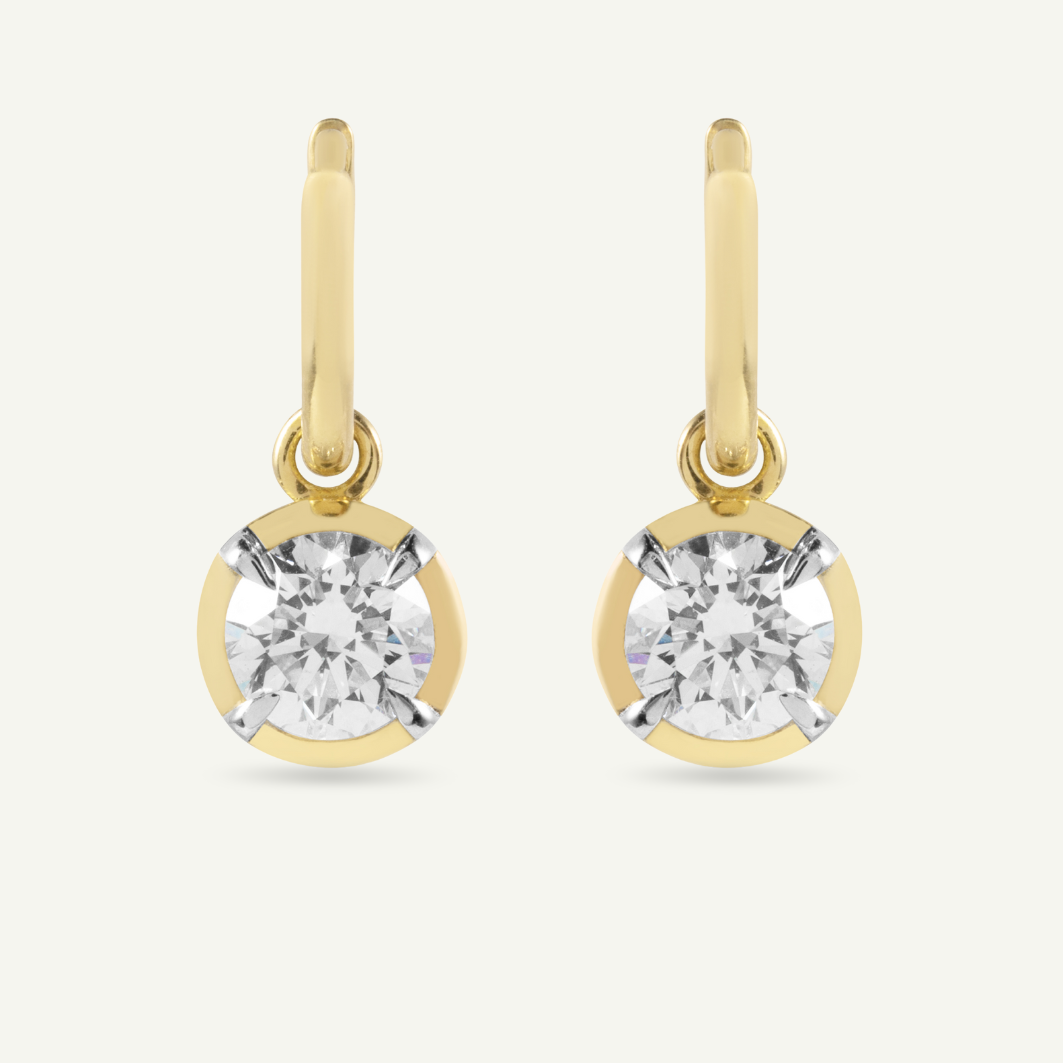 Mega Round Kildonan Yellow Gold Earrings