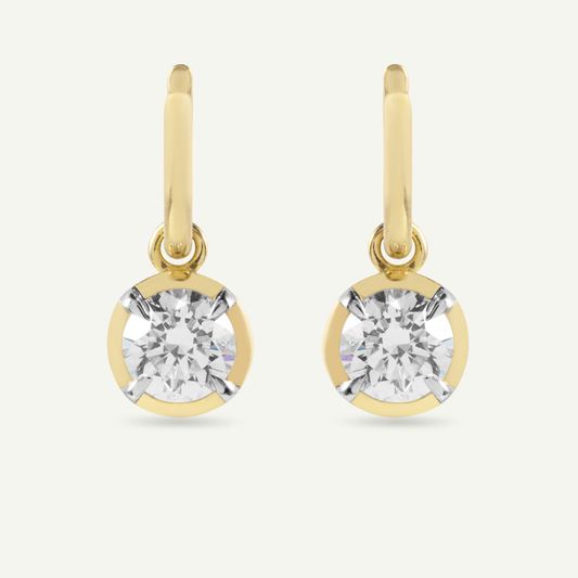 Mega Round Kildonan Yellow Gold Earrings