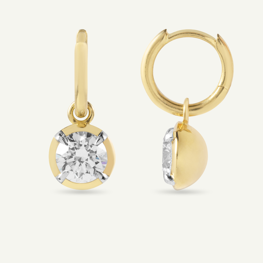 Mega Round Kildonan Yellow Gold Earrings