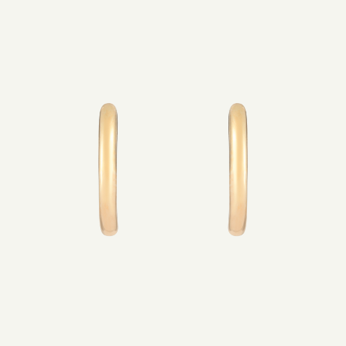 Elie Yellow Gold Hoop Earrings