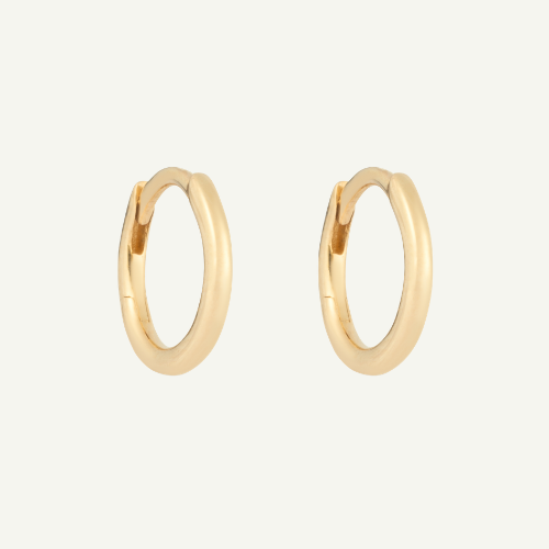 Elie Yellow Gold Hoop Earrings