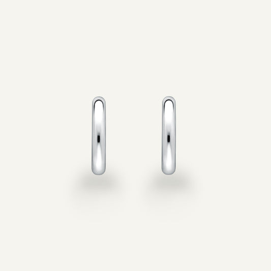 Elie White Gold Hoops (In Stock)