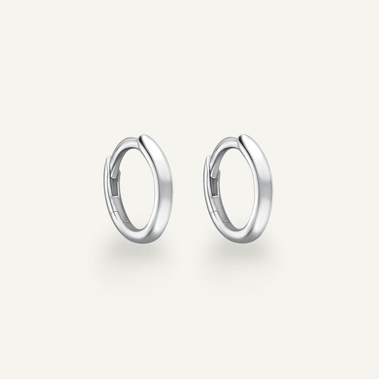 Elie White Gold Hoops (In Stock)