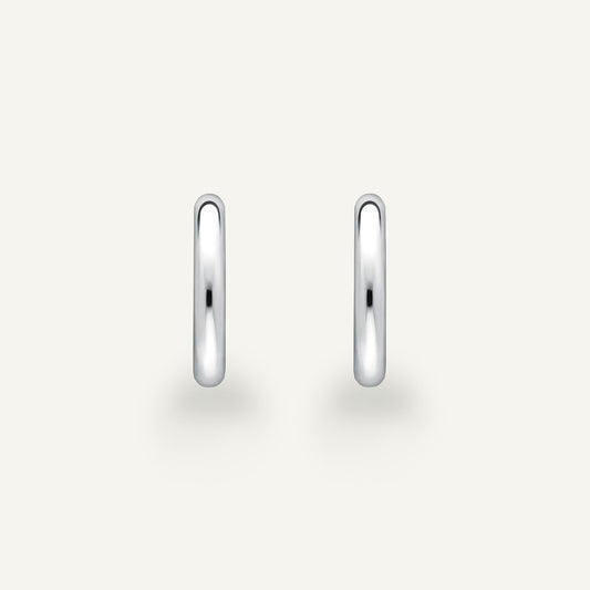 Elie White Gold Hoops (In Stock)