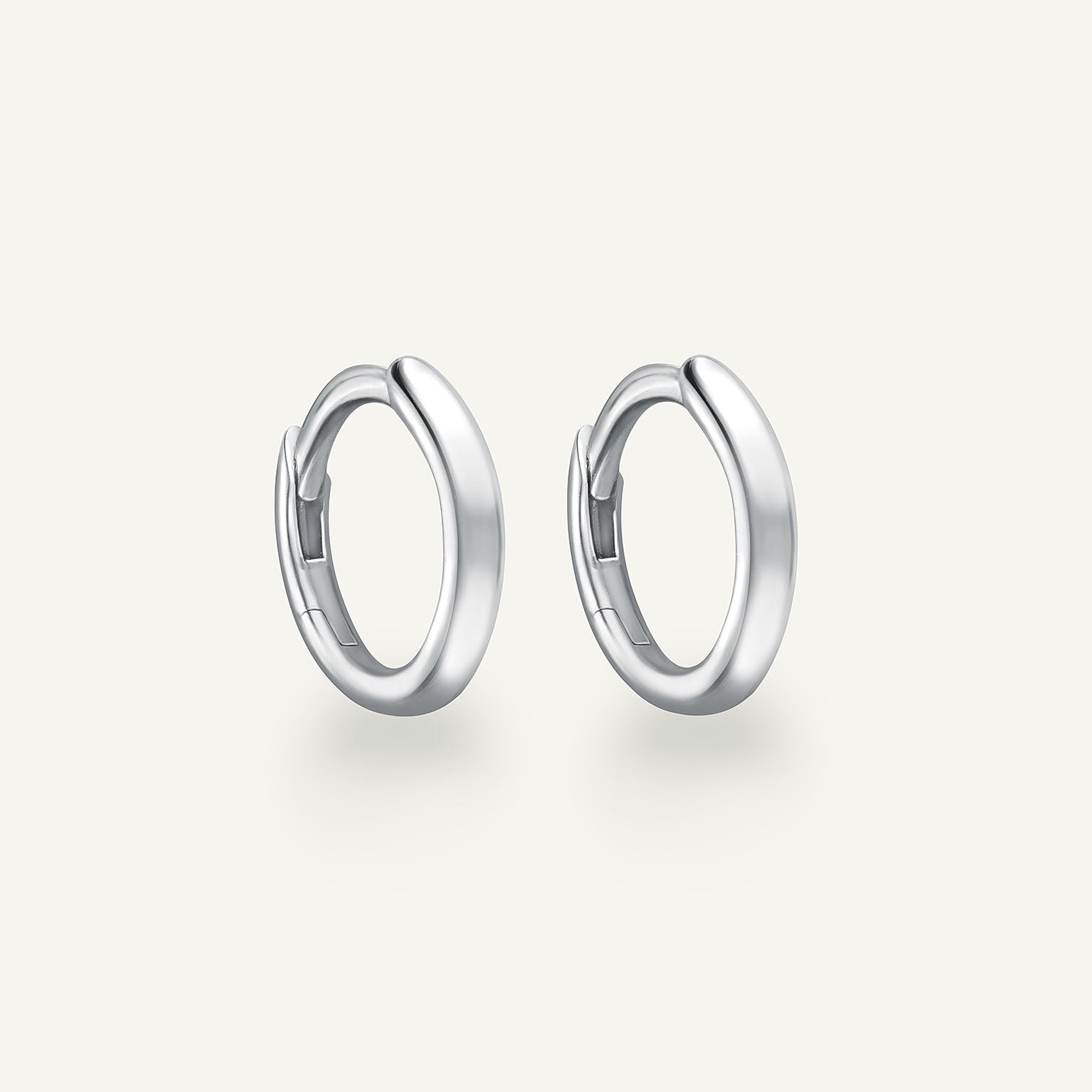 Elie White Gold Hoops (In Stock)