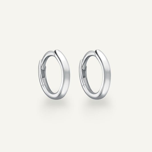 Elie White Gold Hoops (In Stock)