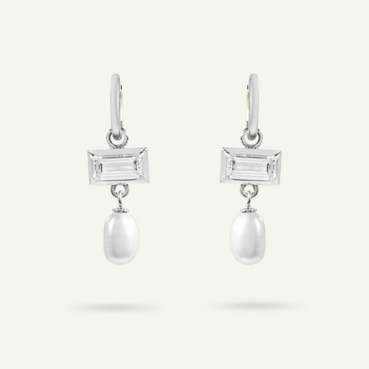 Lamlash White Gold Earrings