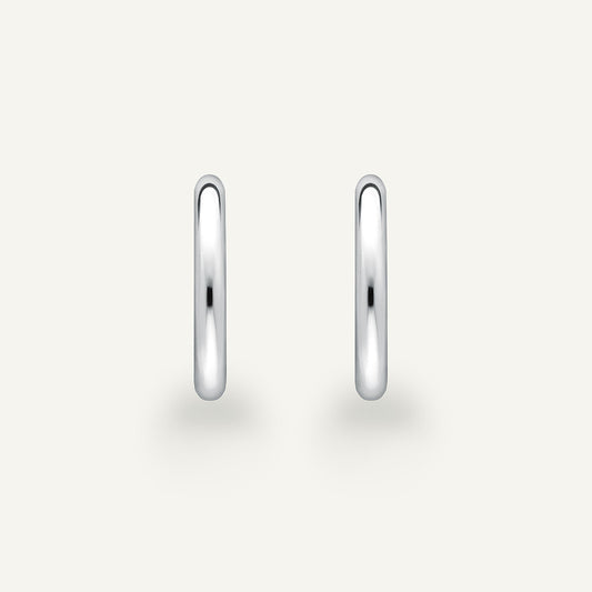 Elie White Gold Hoops (In Stock)