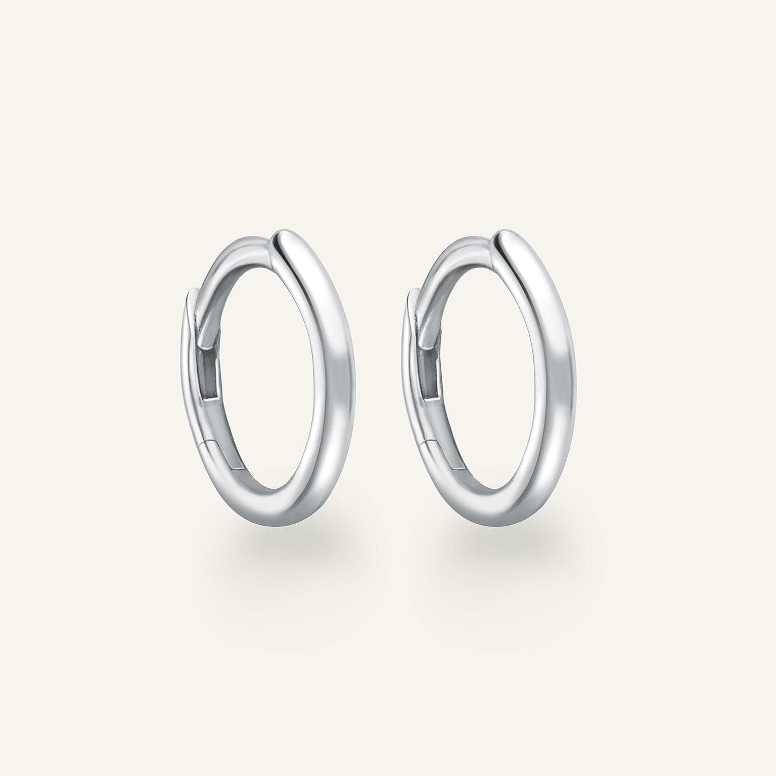 Elie White Gold Hoops (In Stock)