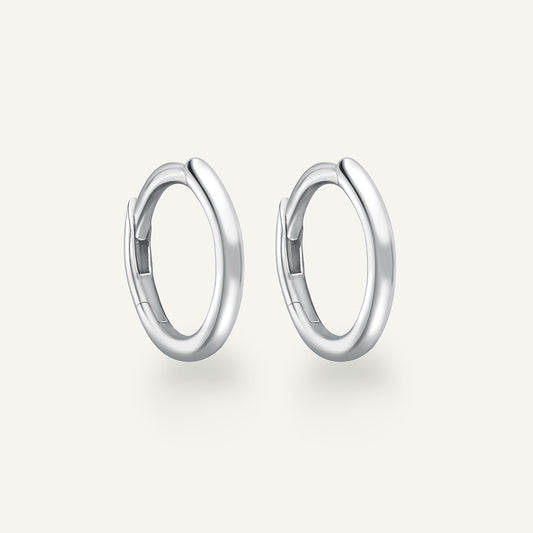 Elie White Gold Hoops (In Stock)