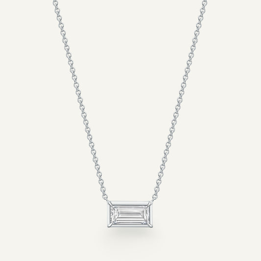 Aviemore Baguette White Gold Necklace