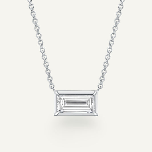 Aviemore Baguette White Gold Necklace