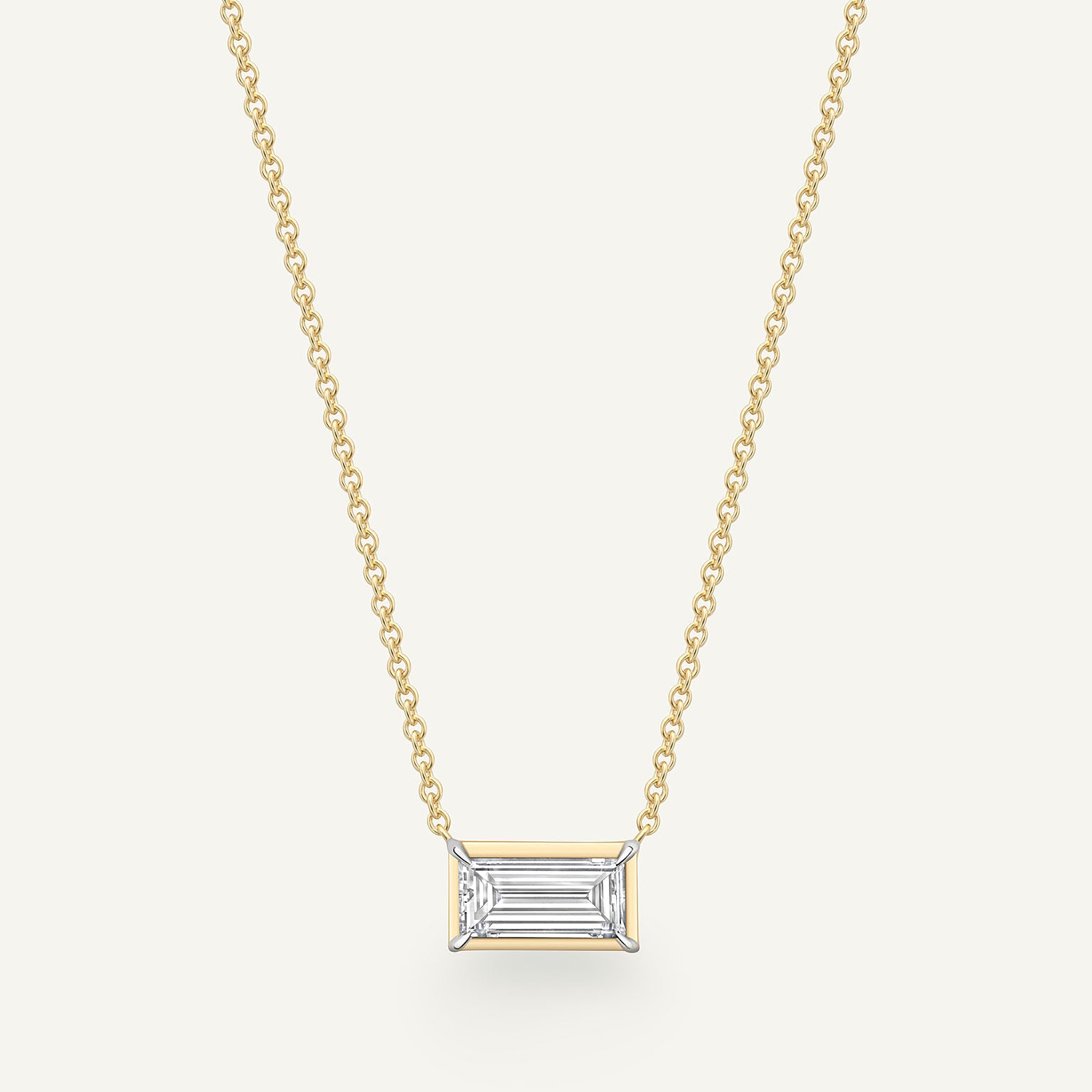 Aviemore Baguette Yellow Gold Necklace