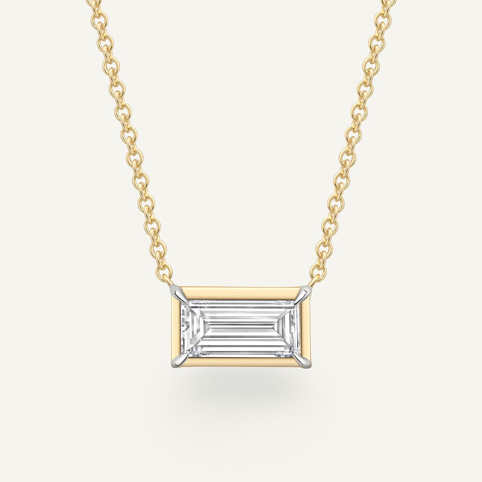 Aviemore Baguette Yellow Gold Necklace