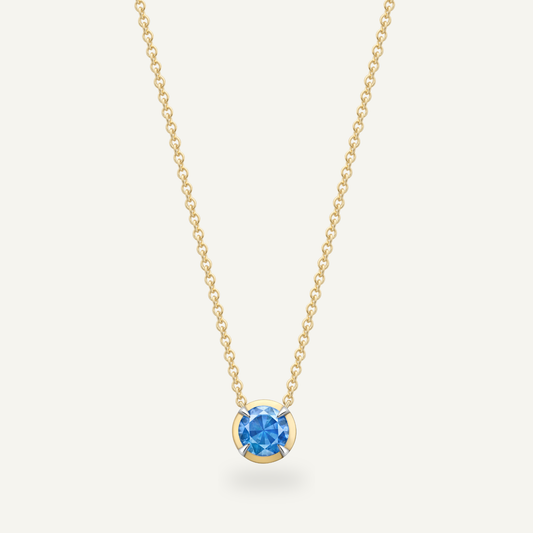 Blue Sapphire Aviemore Yellow Gold Necklace