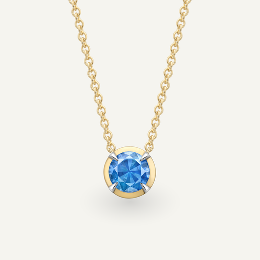 Blue Sapphire Aviemore Yellow Gold Necklace