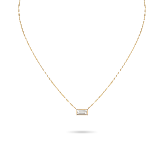 Aviemore Baguette Yellow Gold Necklace