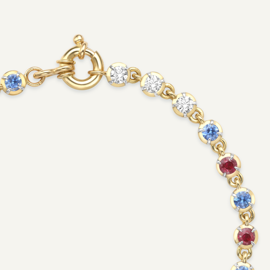Tricolour Ballater Yellow Gold Bracelet
