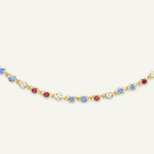 Tricolour Ballater Yellow Gold Necklace