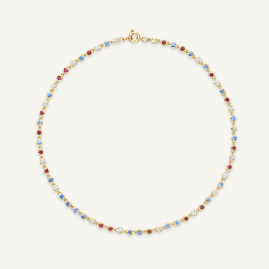 Tricolour Ballater Yellow Gold Necklace