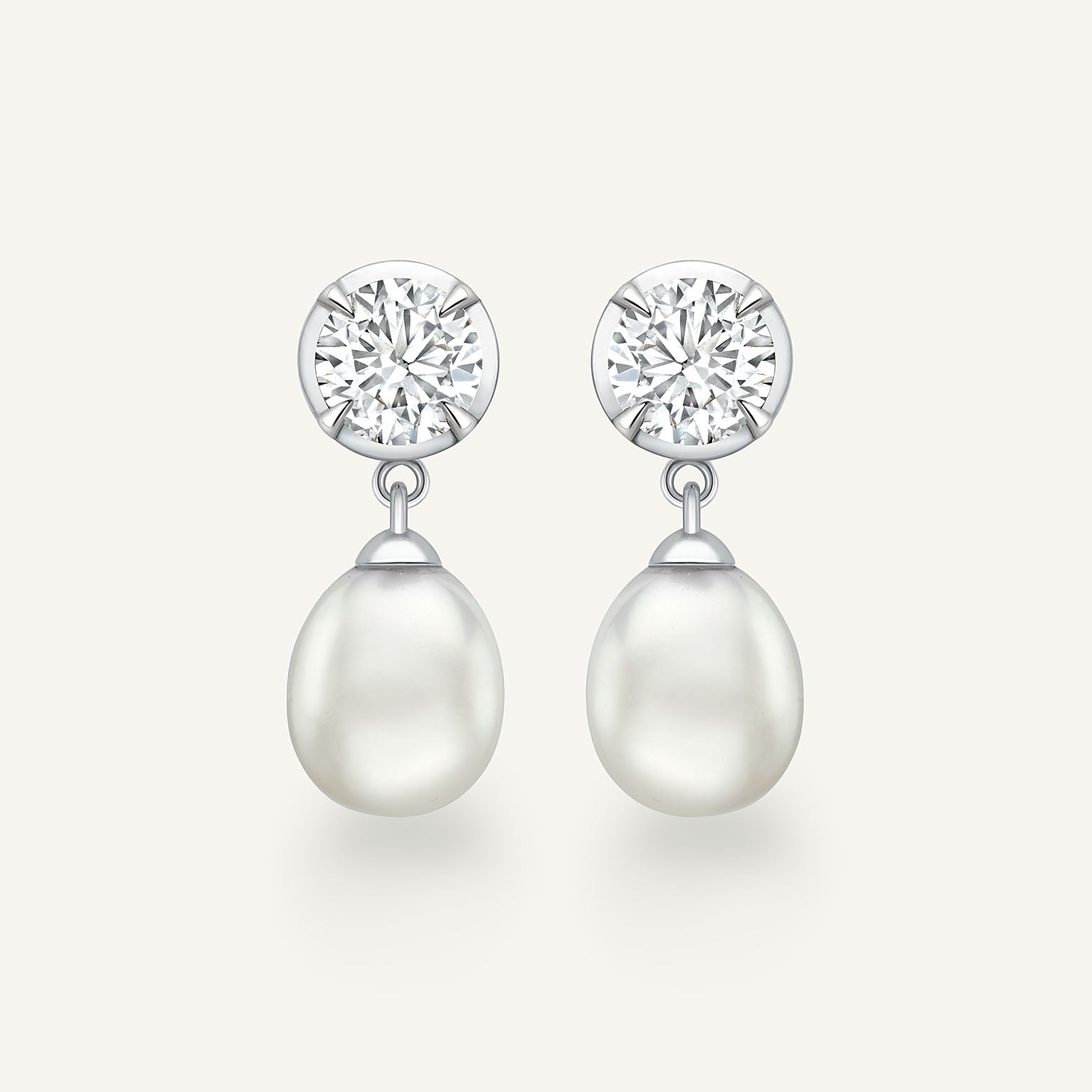 Beauly White Gold Earrings