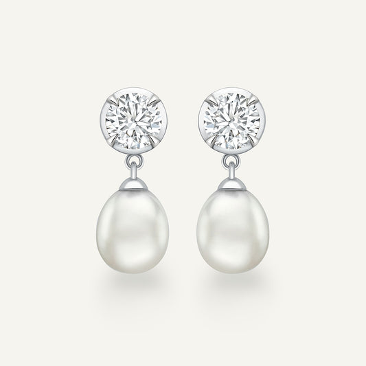 Beauly White Gold Earrings