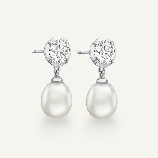 Beauly White Gold Earrings