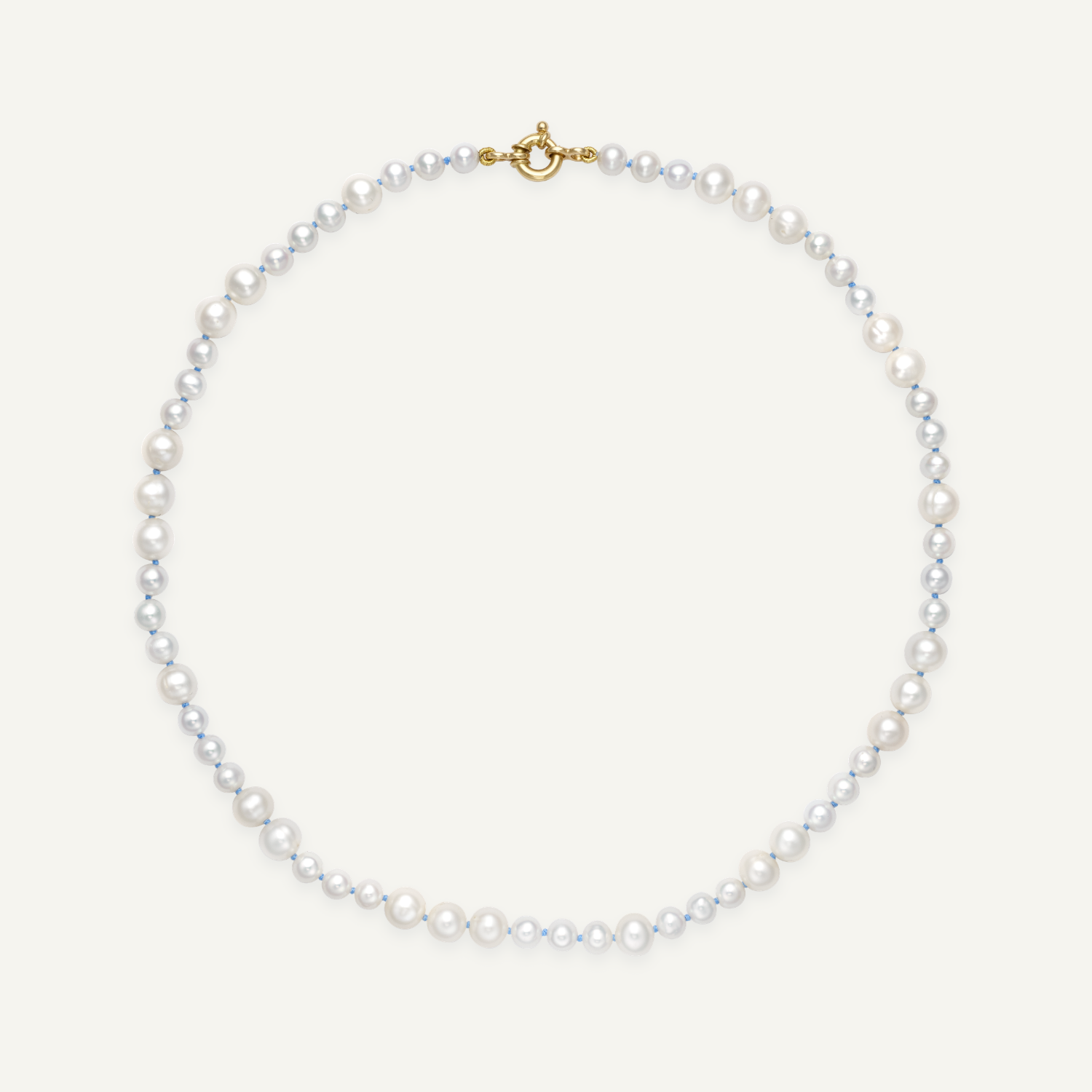 Blue Thread St Andrews Yellow Gold Necklace