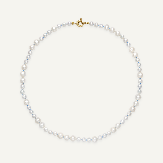 Blue Thread St Andrews Yellow Gold Necklace
