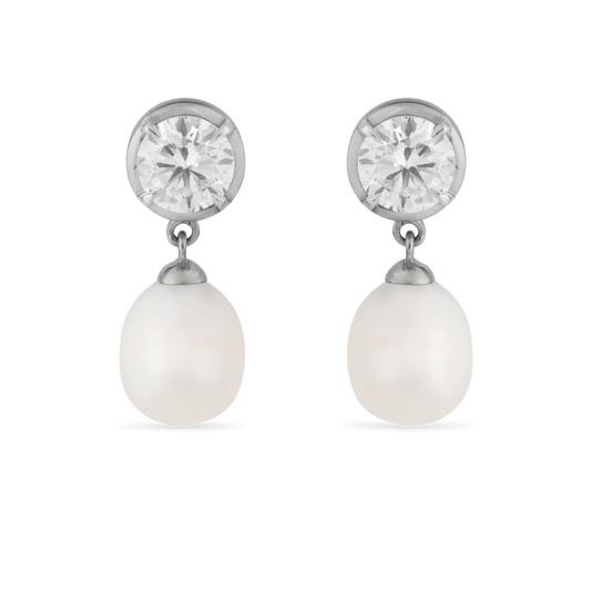 Beauly White Gold Earrings