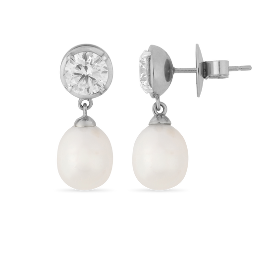 Beauly White Gold Earrings