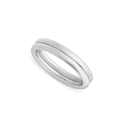 Double Wick White Gold Ring
