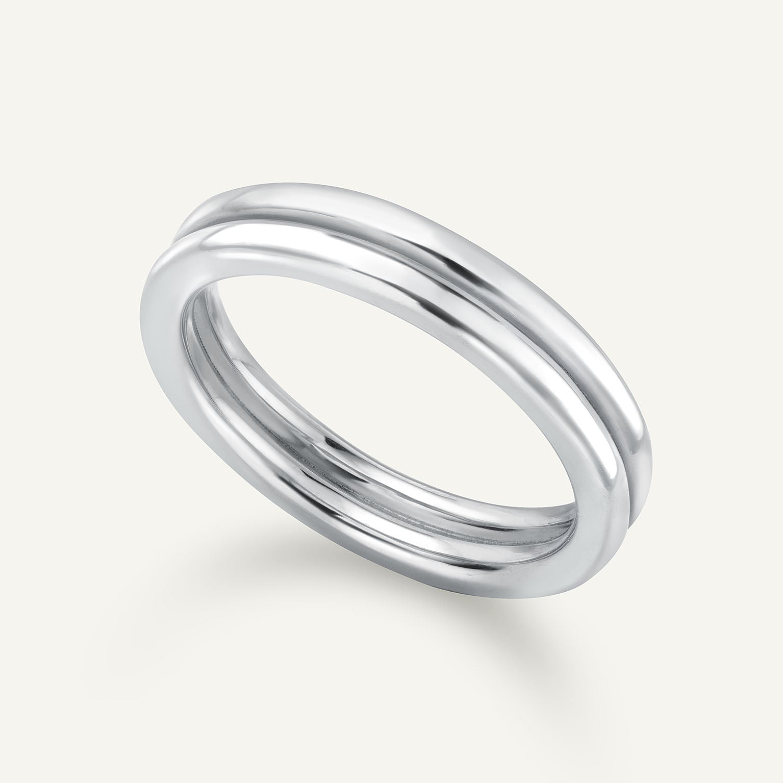Double Wick White Gold Ring