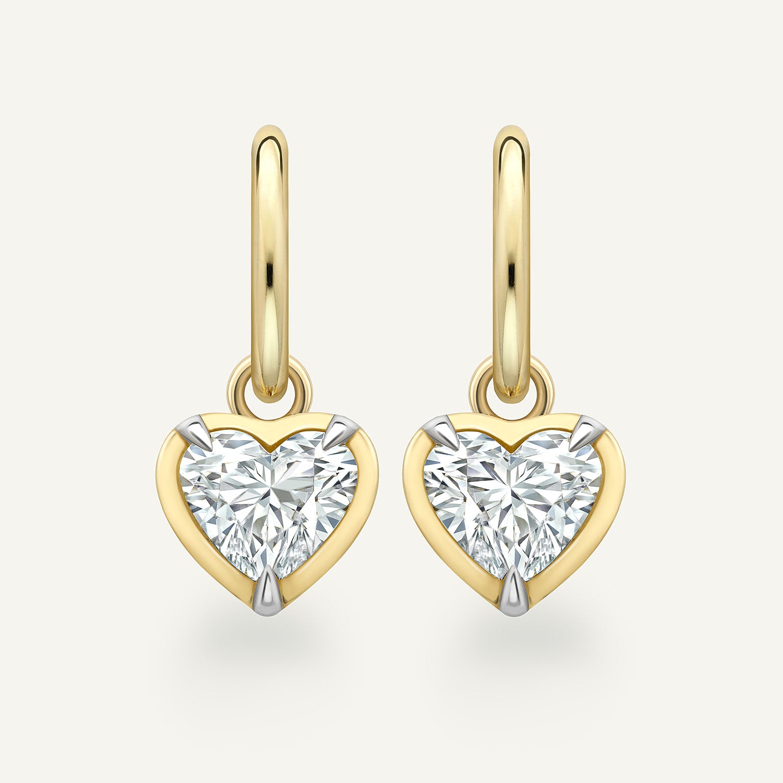 Large Heart Kildonan Yellow Gold Earrings