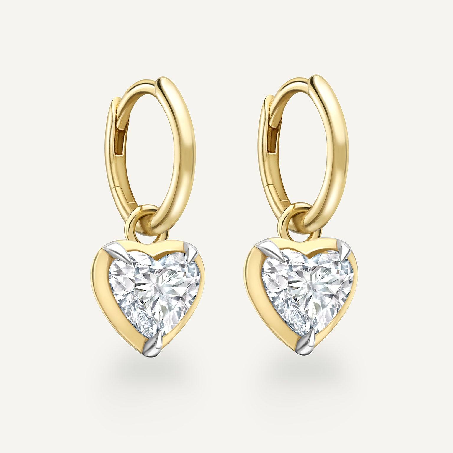 Large Heart Kildonan Yellow Gold Earrings