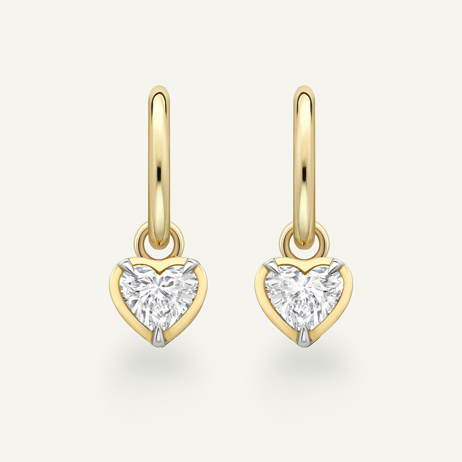 Medium Heart Kildonan Yellow Gold Earrings