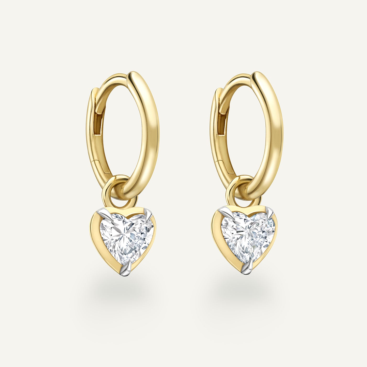 Medium Heart Kildonan Yellow Gold Earrings