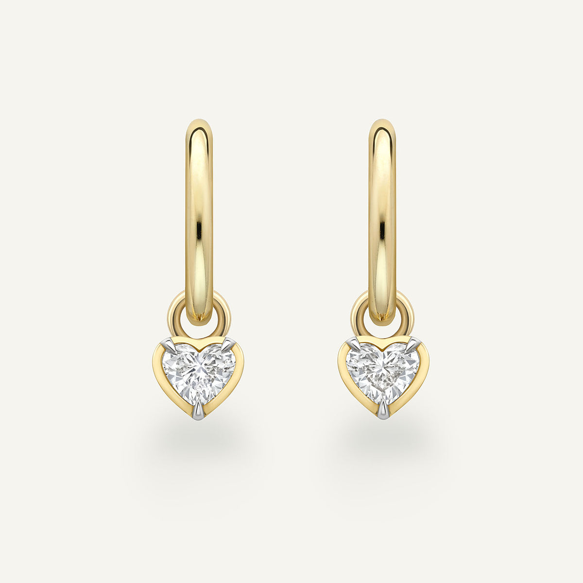Small Heart Kildonan Yellow Gold Earrings