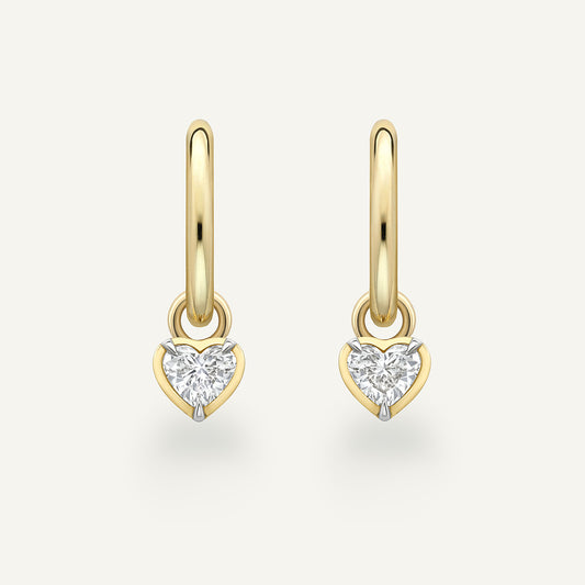 Small Heart Kildonan Yellow Gold Earrings