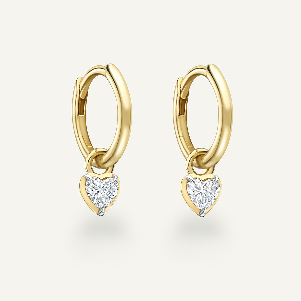 Small Heart Kildonan Yellow Gold Earrings