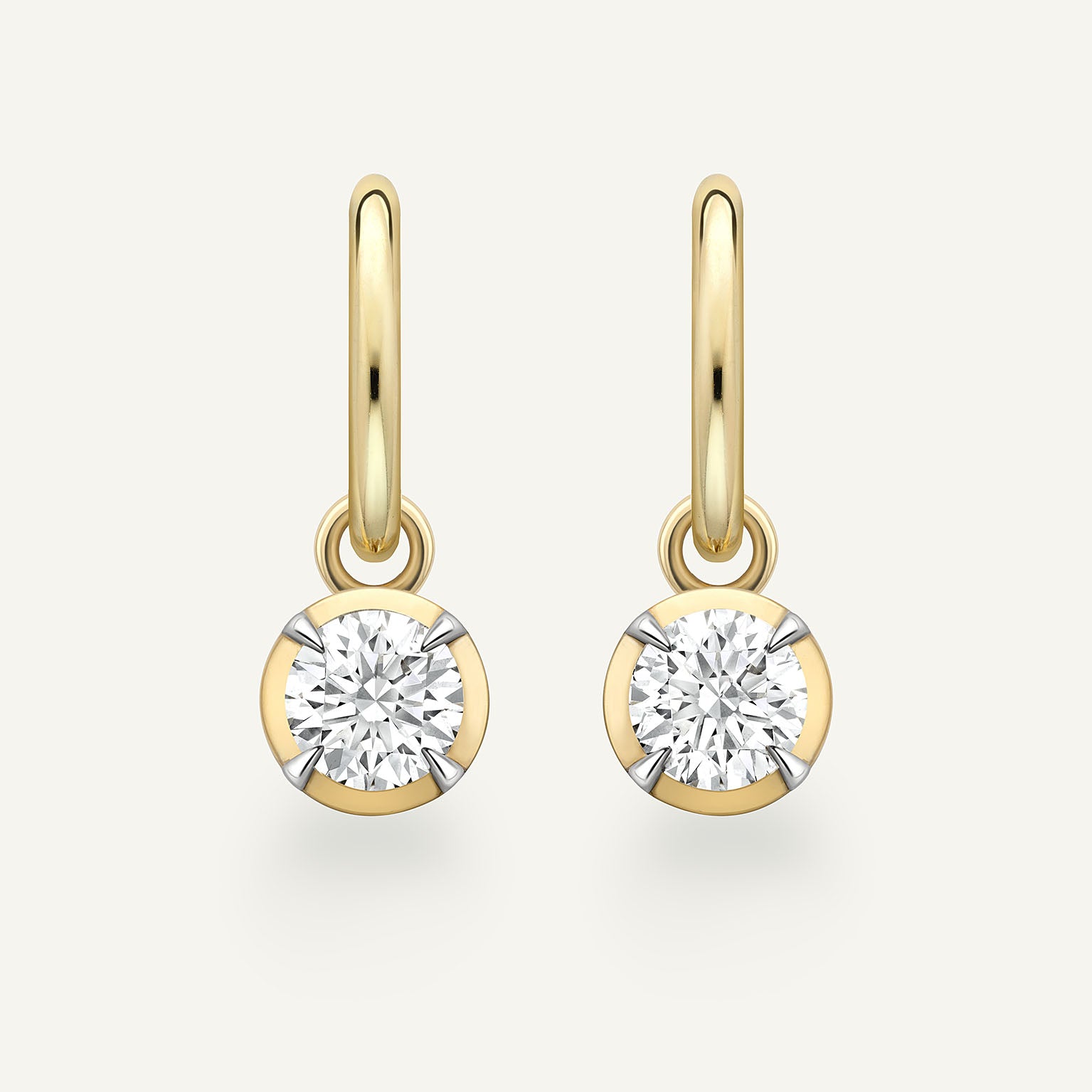 Large Round Kildonan Yellow Gold Earrings