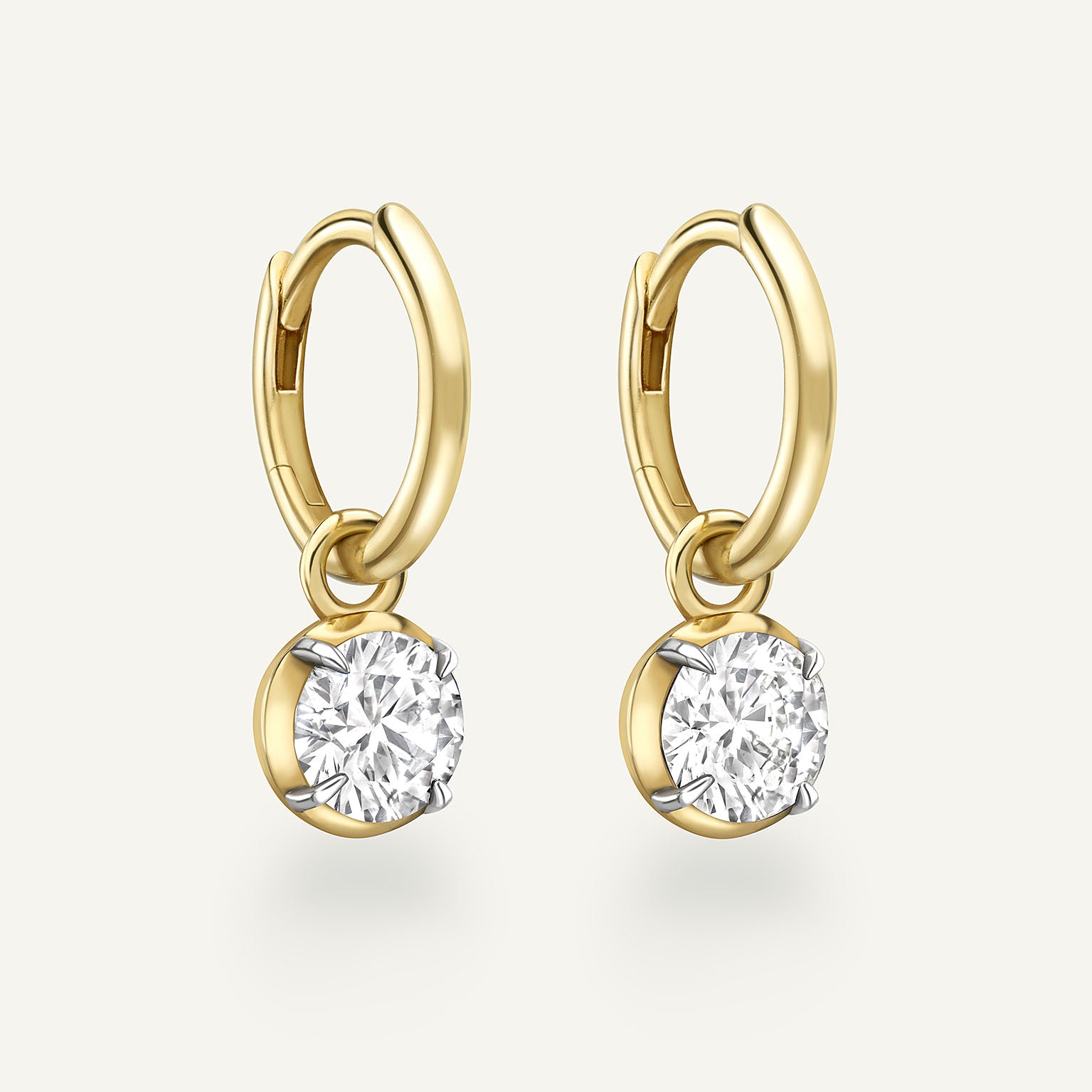 Large Round Kildonan Yellow Gold Earrings