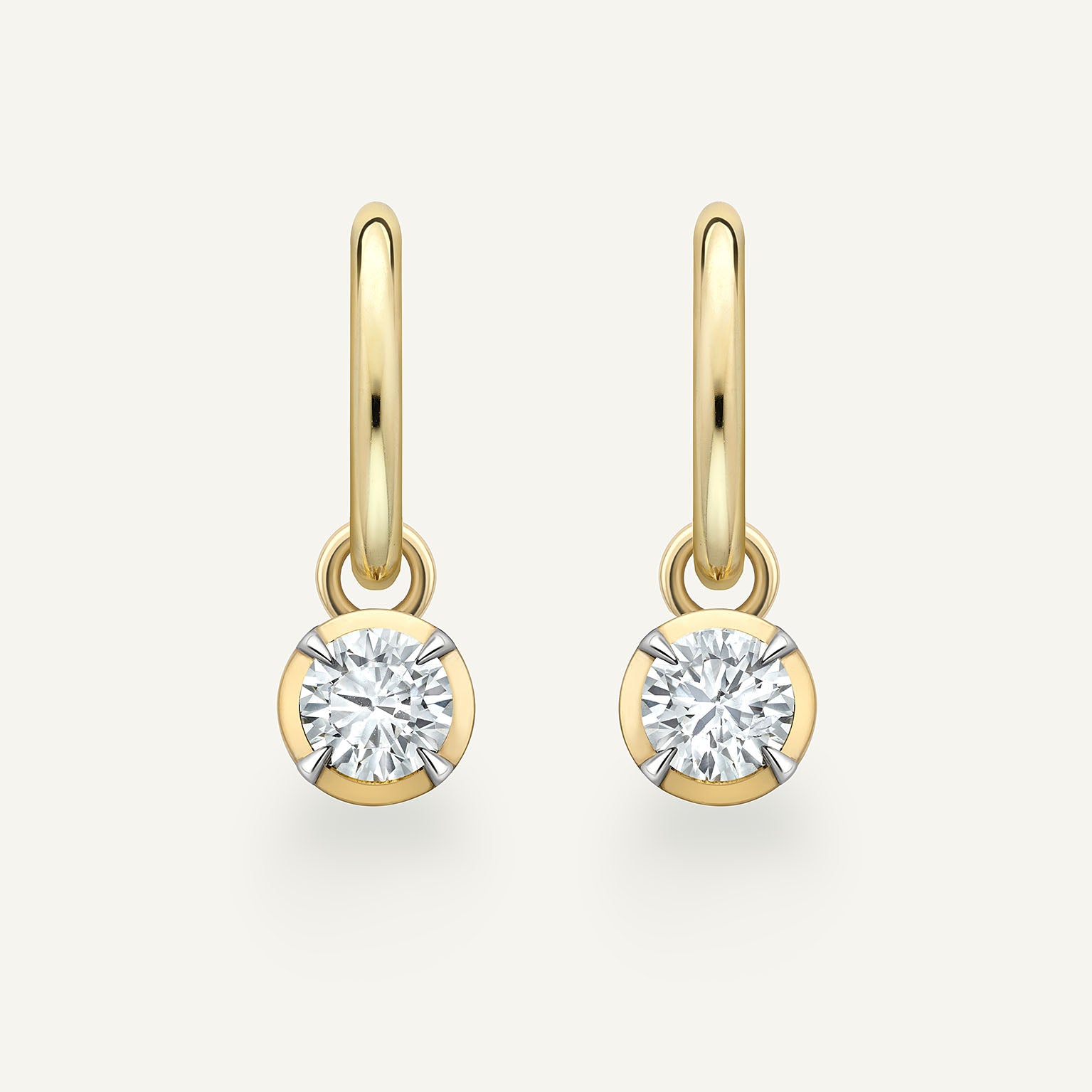 Medium Round Kildonan Yellow Gold Earrings