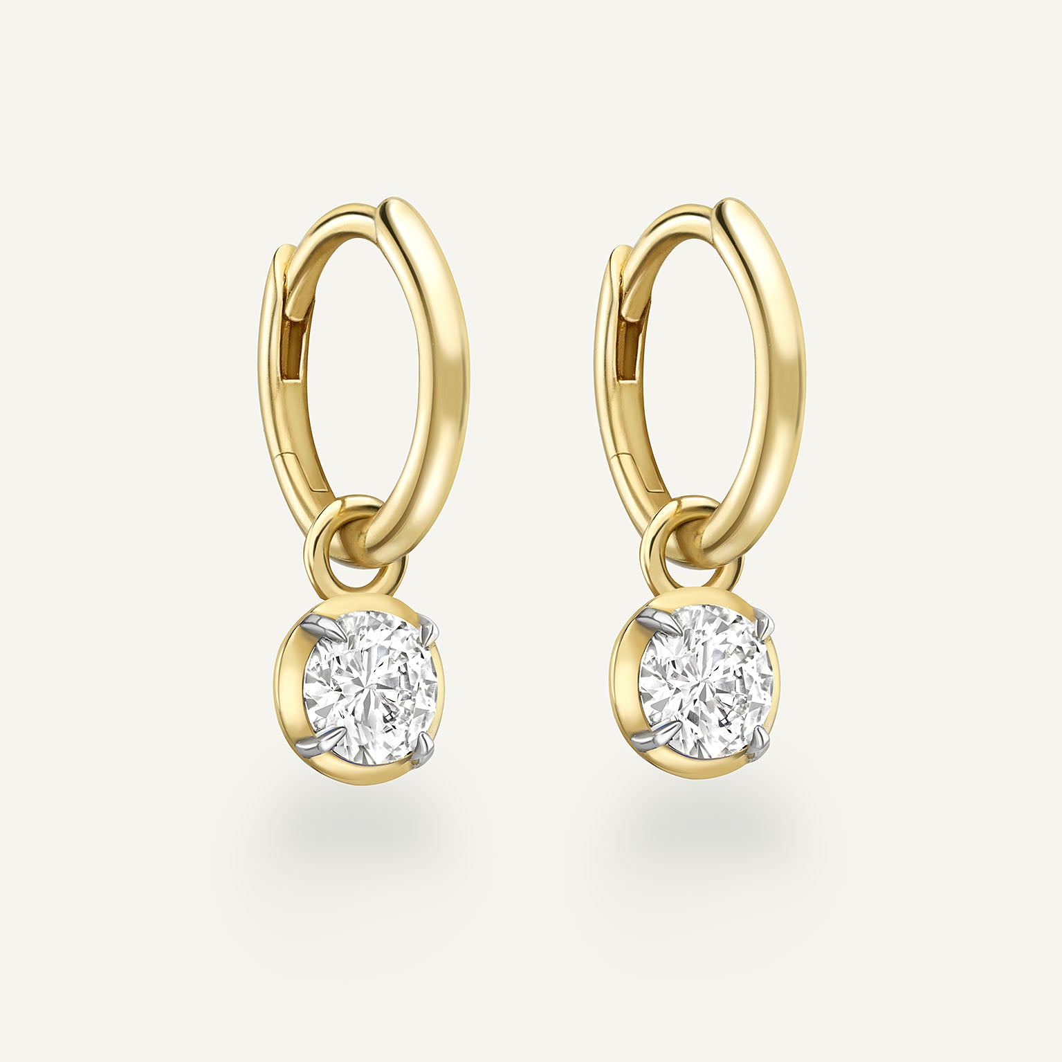 Medium Round Kildonan Yellow Gold Earrings