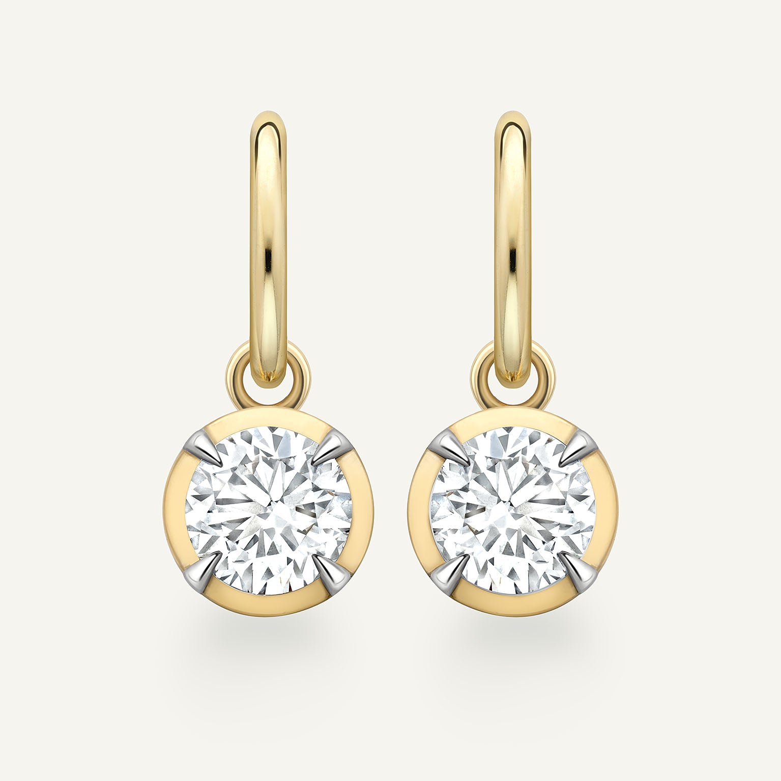 Mega Round Kildonan Yellow Gold Earrings