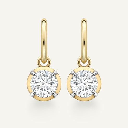Mega Round Kildonan Yellow Gold Earrings