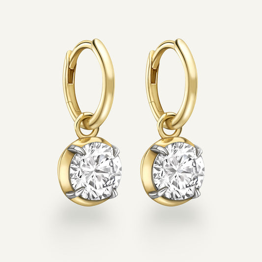 Mega Round Kildonan Yellow Gold Earrings