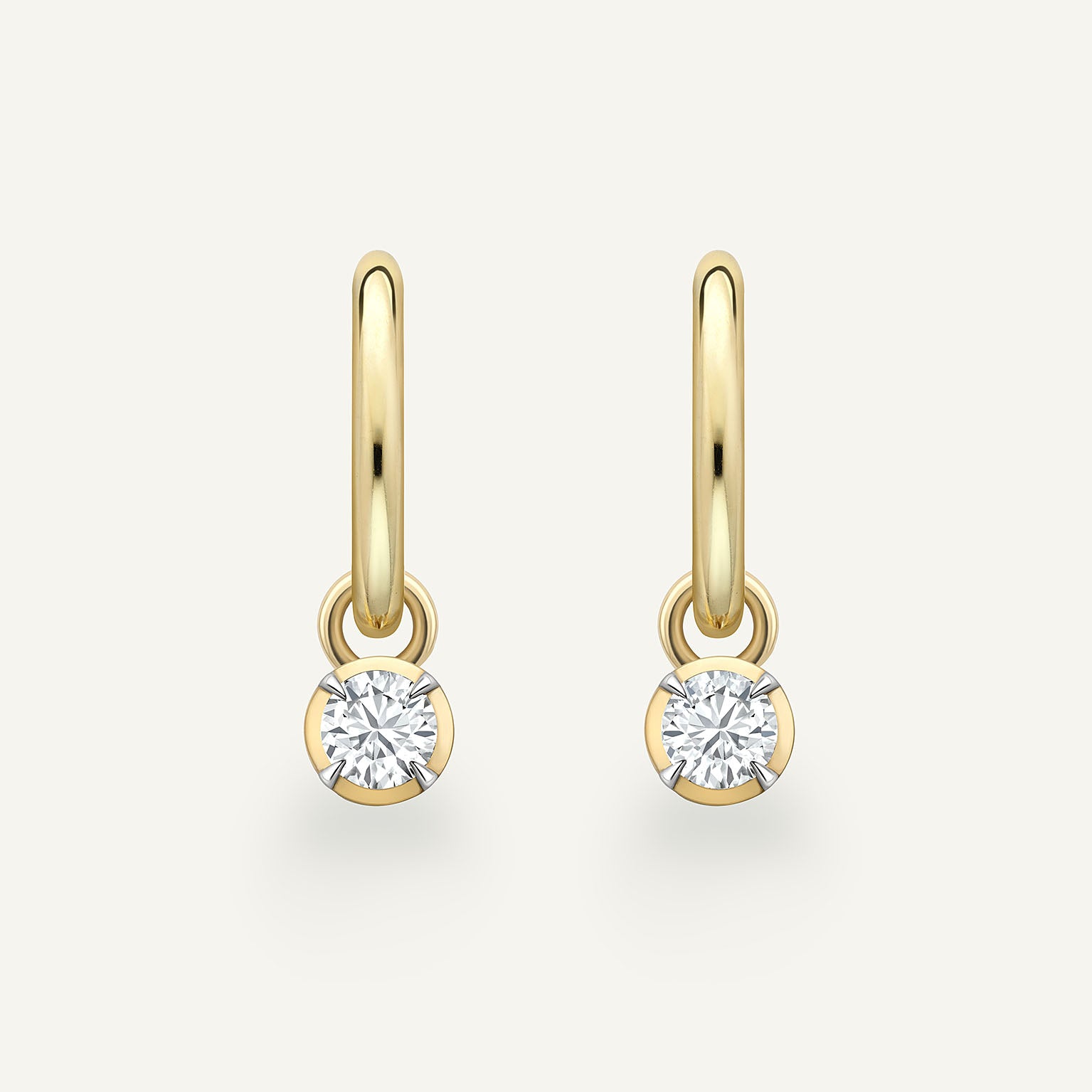 Small Round Kildonan Yellow Gold Earrings
