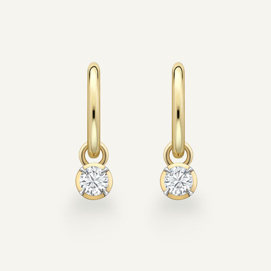 Small Round Kildonan Yellow Gold Earrings