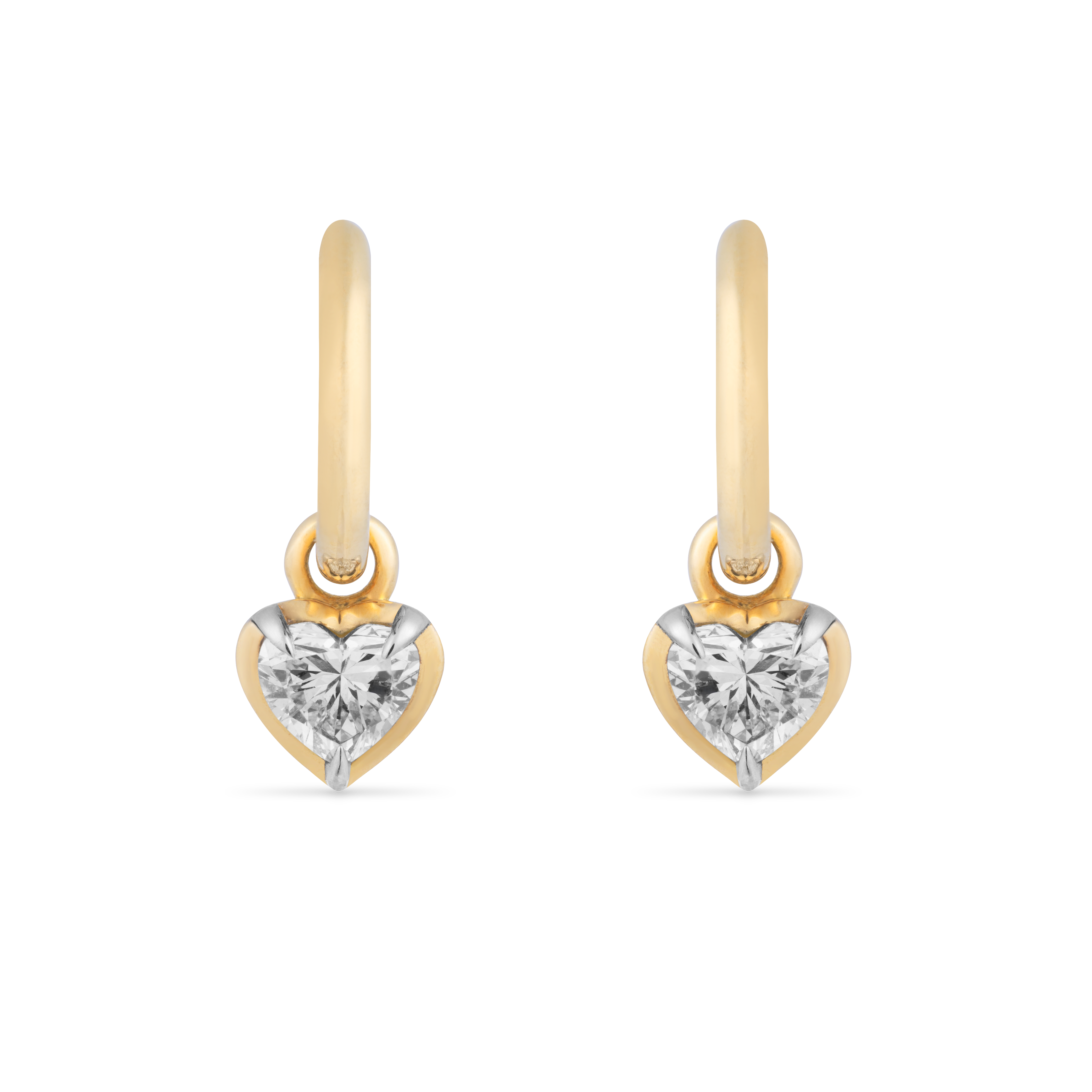 Medium Heart Kildonan Yellow Gold Earrings